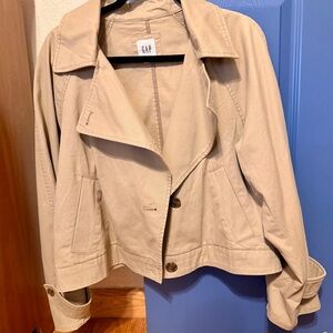 GAP Women's Trench Crop Coat